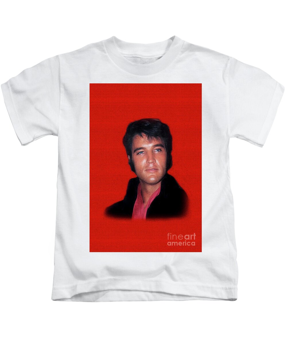 Elvis Kids T-Shirt featuring the photograph The King Rocks On L by Al Bourassa