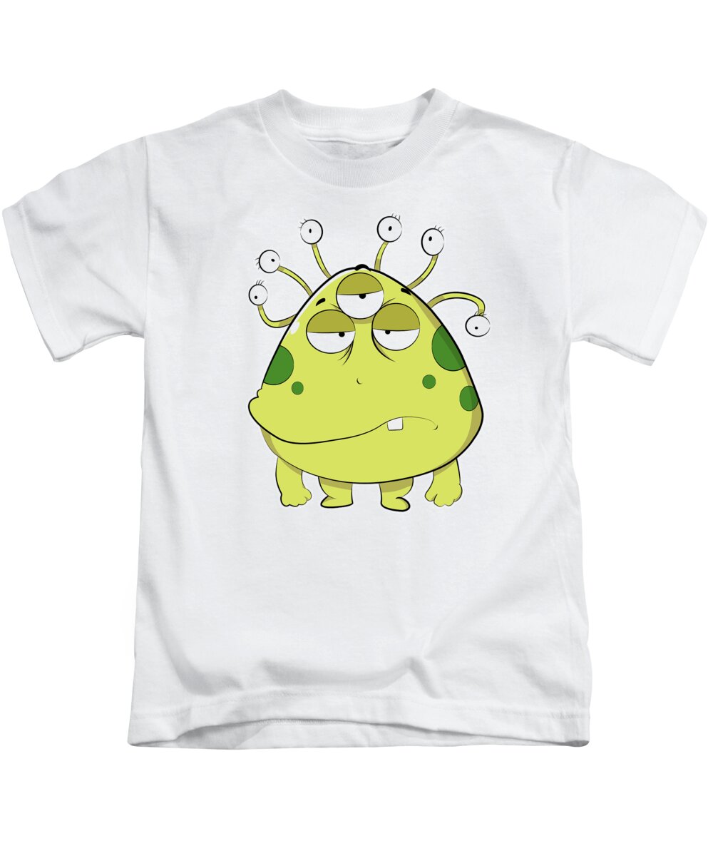 jomfru udbytte design The Most Ugly Alien Ever Empty Background Kids T-Shirt by Catifornia Shop -  Fine Art America