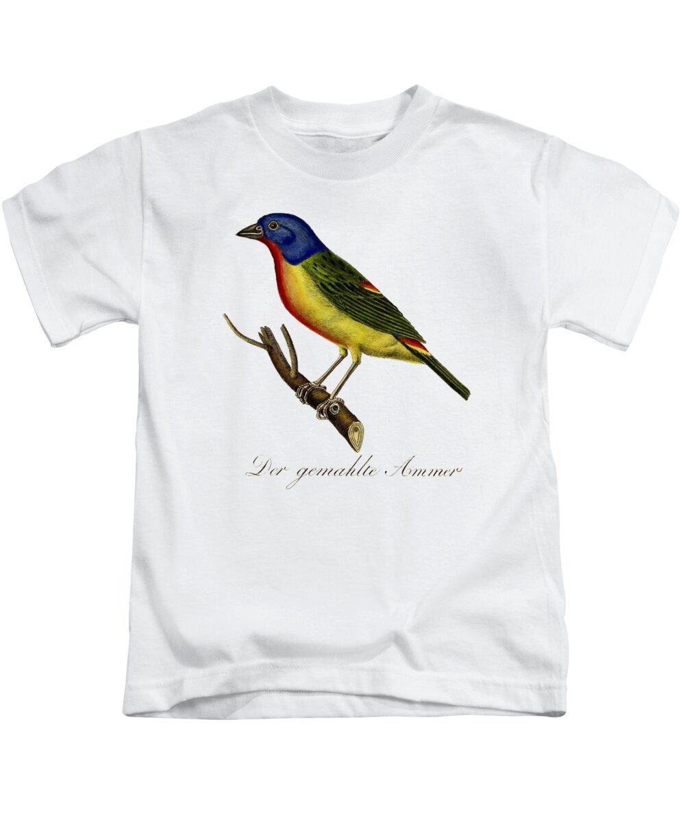 Painted Kids T-Shirt featuring the painting The Painted Bunting by Philip Ralley