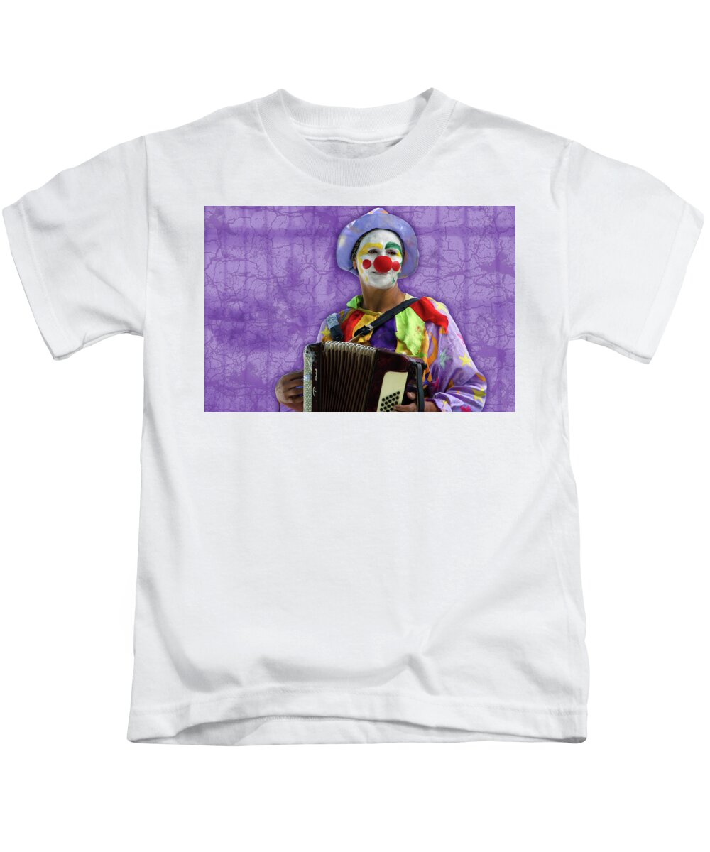 Clown Kids T-Shirt featuring the photograph The Sad Clown by Wolfgang Stocker