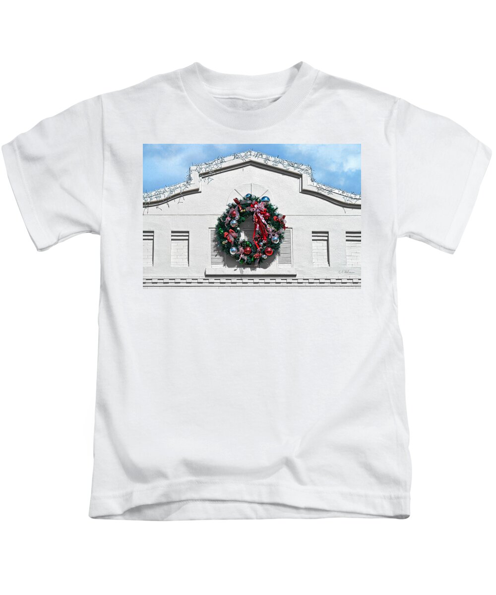 Wreath Kids T-Shirt featuring the photograph The Wreath by Christopher Holmes