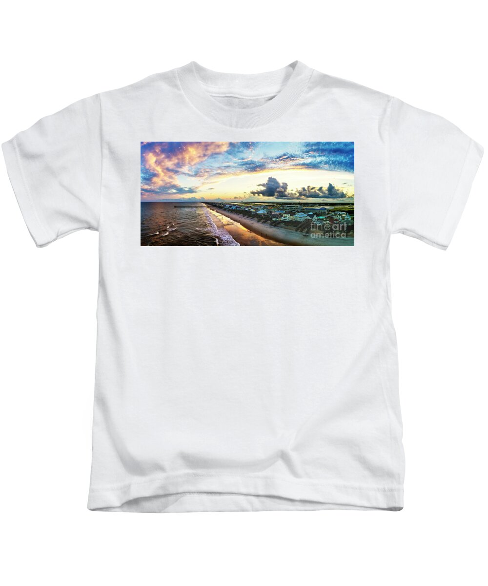 Surf City Kids T-Shirt featuring the photograph Tri Colored Beach by DJA Images