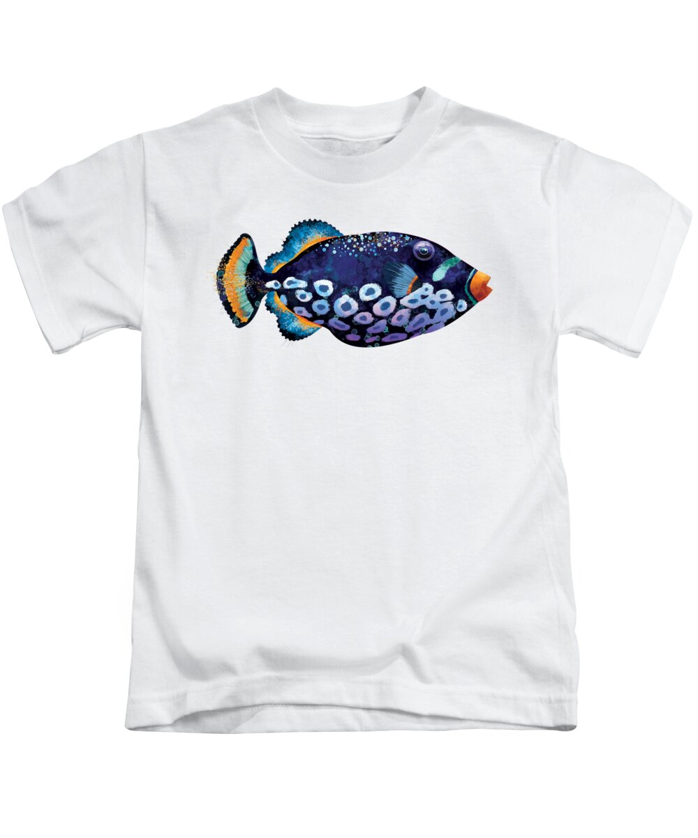 Trigger Fish Kids T-Shirt by Trevor Irvin - Fine Art America