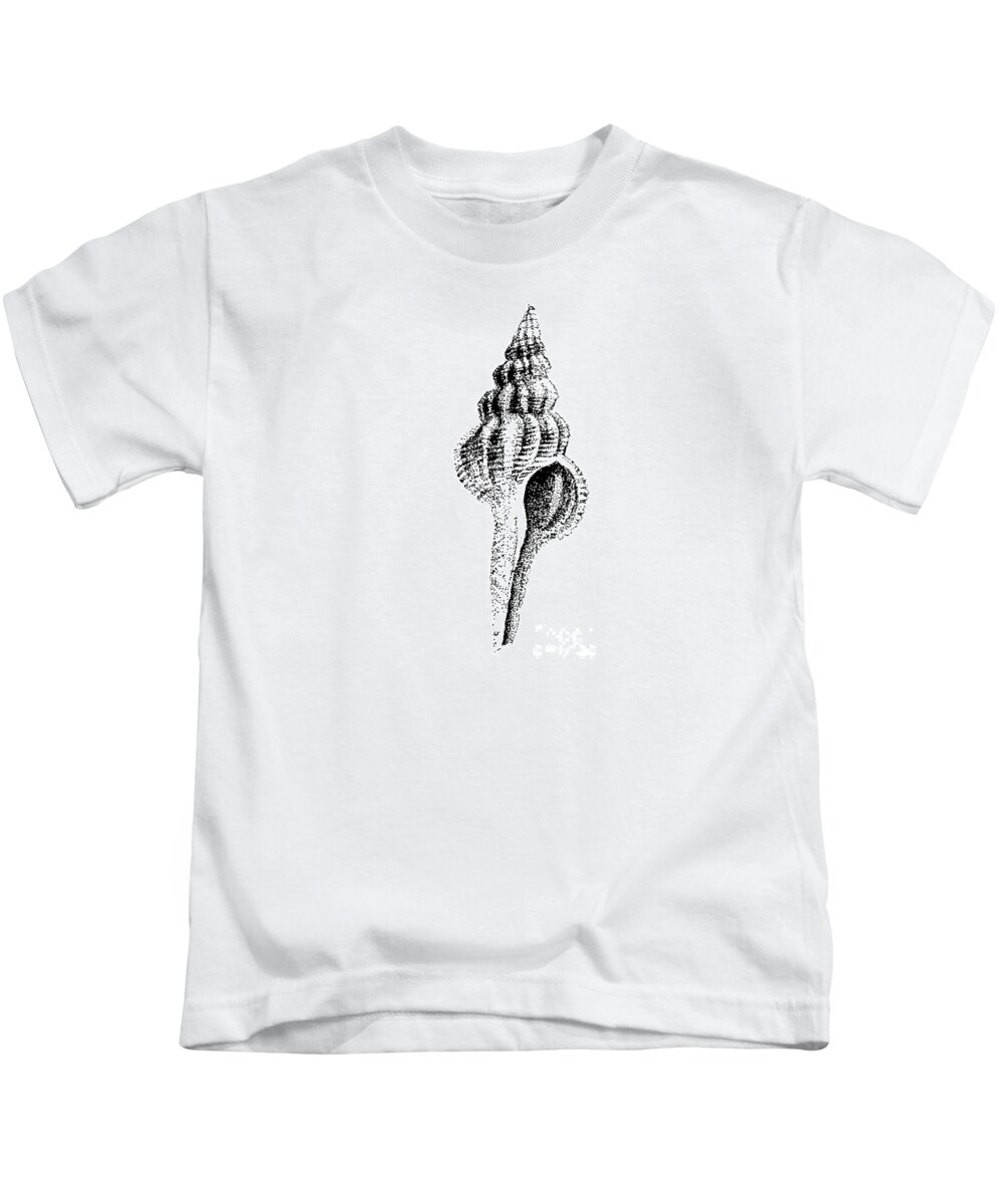 Sea Shell Kids T-Shirt featuring the drawing twirly Shell by Shelley Myers