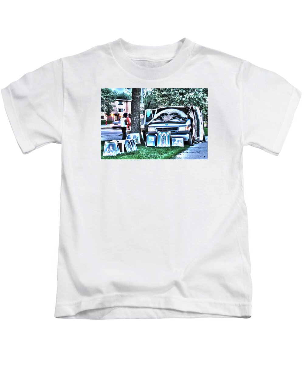 People Kids T-Shirt featuring the photograph Van Art by David Ralph Johnson
