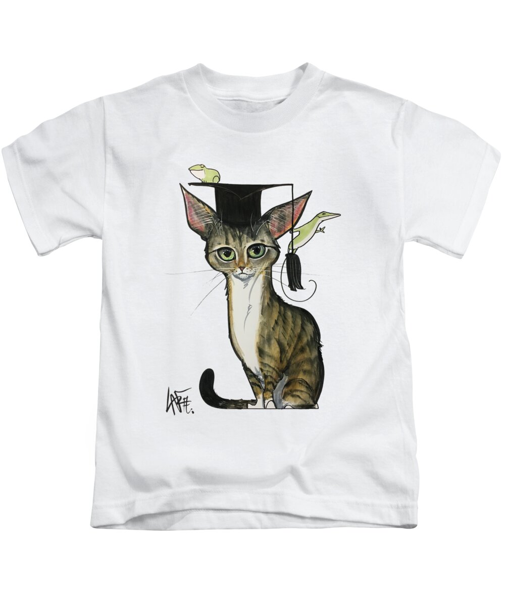Vca Kids T-Shirt featuring the drawing VCA Burek by Canine Caricatures By John LaFree