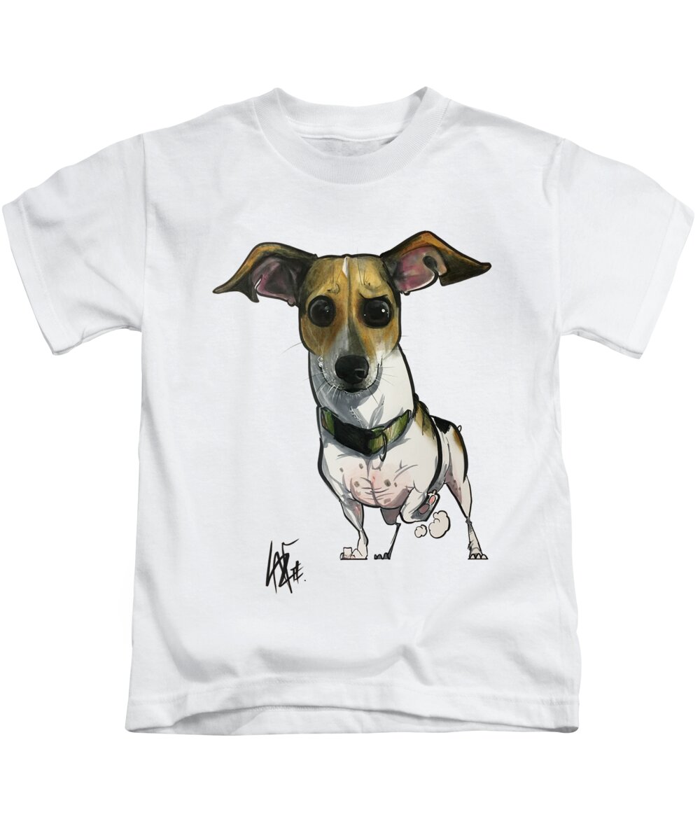 Vca Kids T-Shirt featuring the drawing VCA Donovan by Canine Caricatures By John LaFree