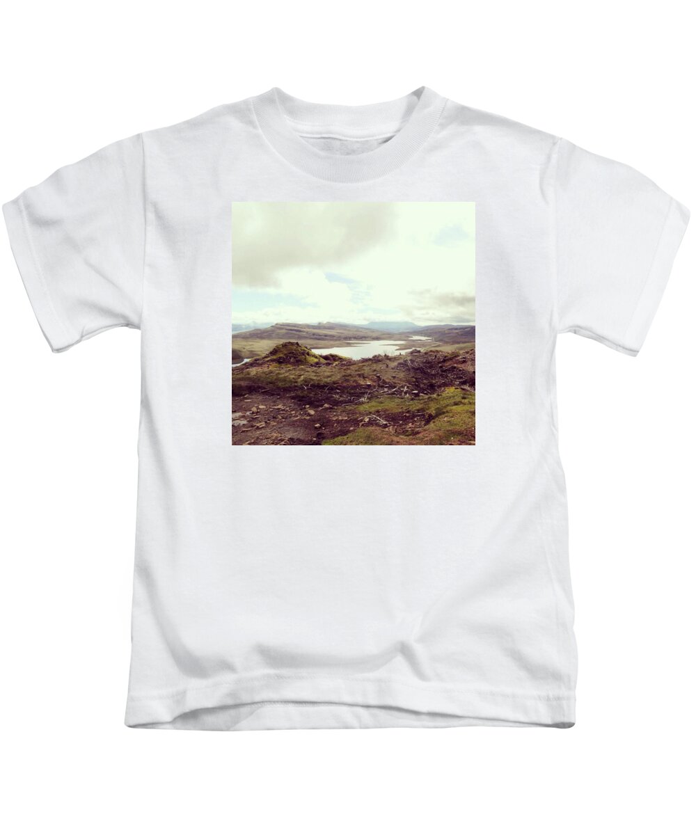 Trotternish Kids T-Shirt featuring the photograph Old Man Of Storr - view by Charlotte Cooper