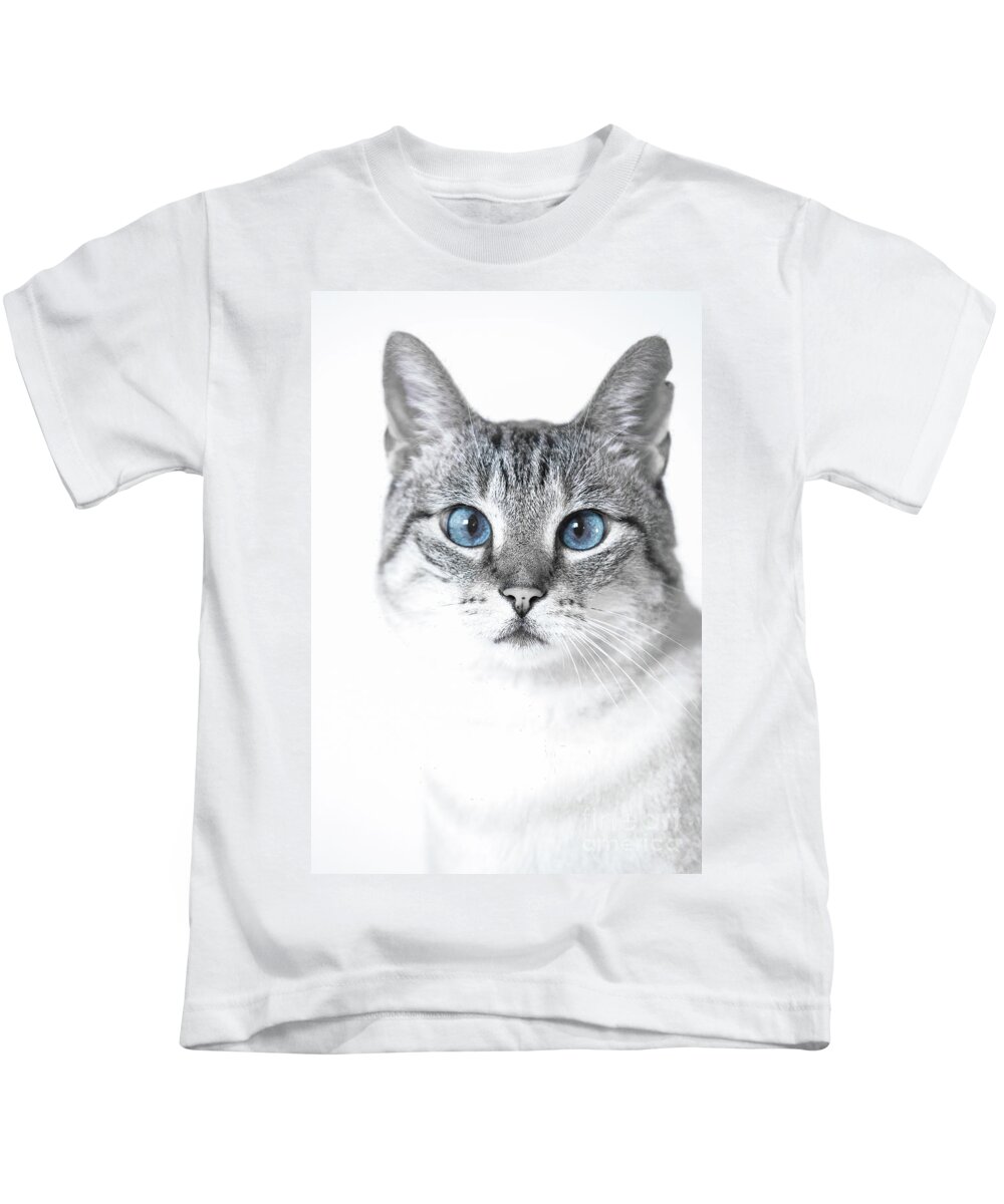 Cat Kids T-Shirt featuring the photograph Vinney by Dean Birinyi