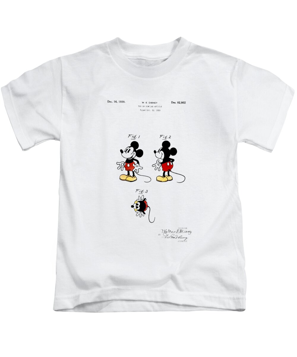 kerne Devise Shinkan Vintage 1930 Mickey Mouse Patent Kids T-Shirt by Bill Cannon - Fine Art  America