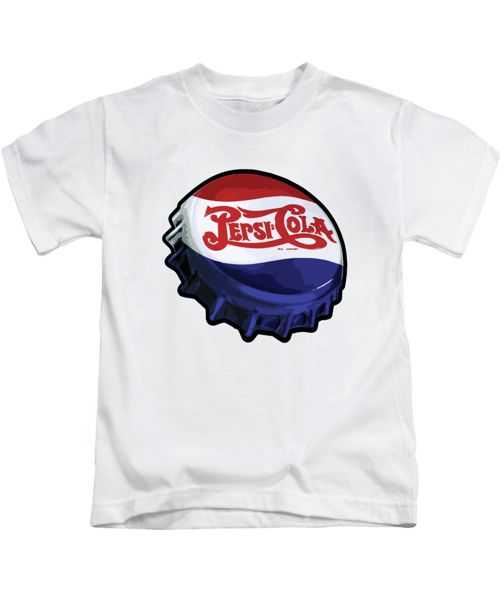Mundtlig tæppe radius Vintage Pepsi Cola Bottle Caps 01 Kids T-Shirt by Bobbi Freelance - Pixels