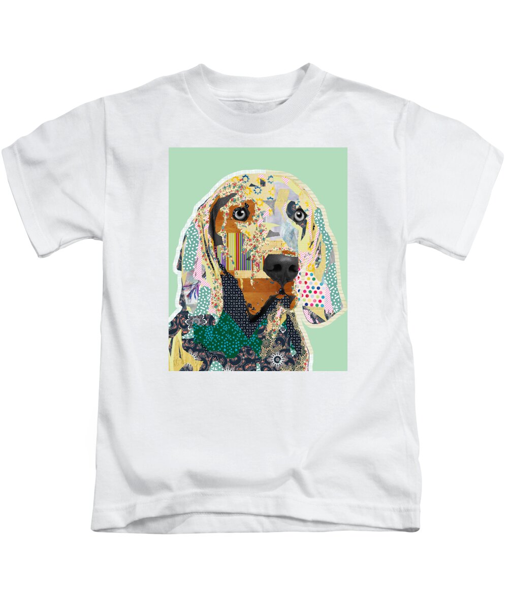 Weimaraner Kids T-Shirt featuring the mixed media Weimaraner Collage by Claudia Schoen