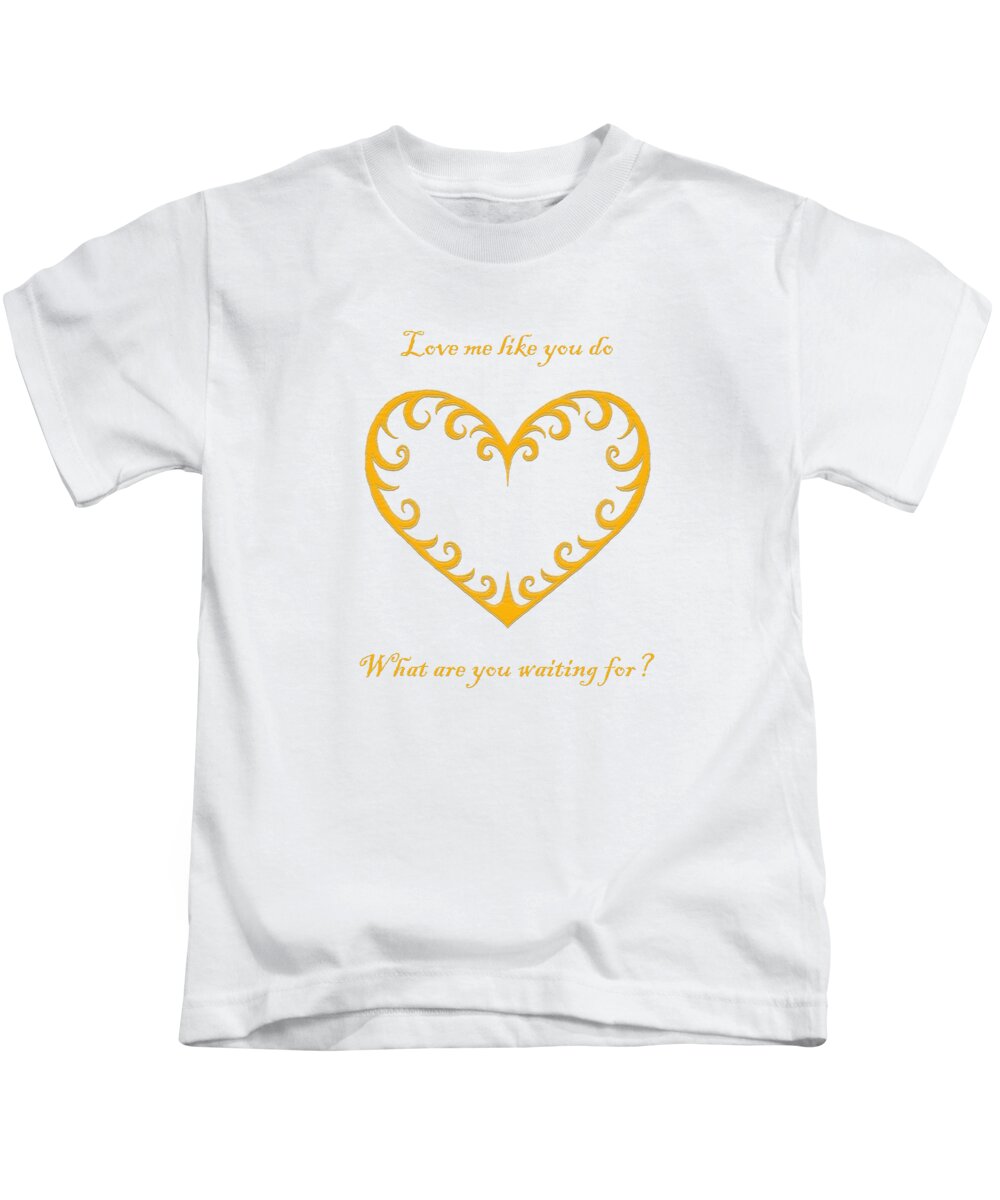 Heart Kids T-Shirt featuring the photograph What Are You Waiting For? by Terri Waters