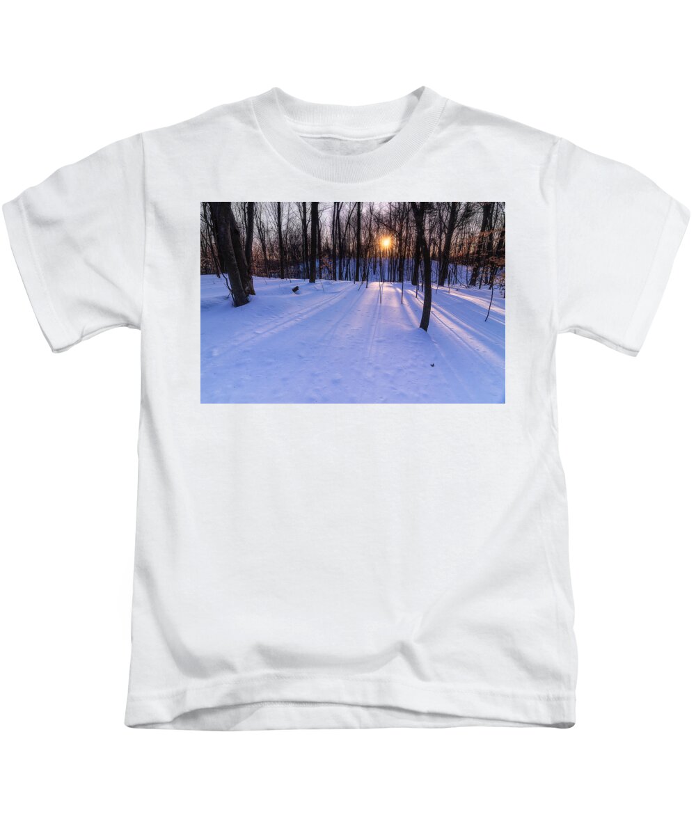Trees Kids T-Shirt featuring the photograph Winter Walks Continue by Craig Szymanski
