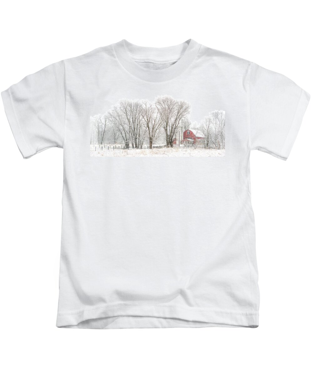 Winter Kids T-Shirt featuring the photograph Winter's Peace by Randall Evans