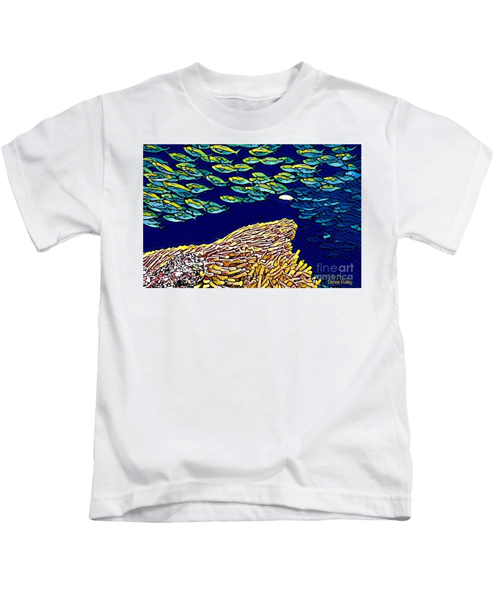 Coral Reef Kids T-Shirt featuring the digital art You Be You by Denise Railey