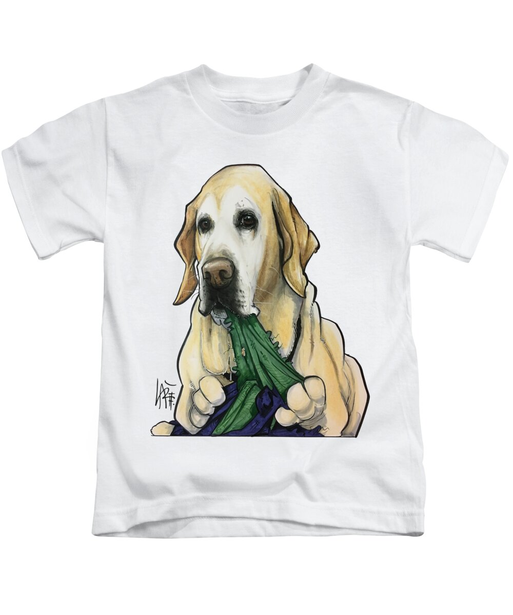 Boyd Kids T-Shirt featuring the drawing Boyd 4431 by Canine Caricatures By John LaFree