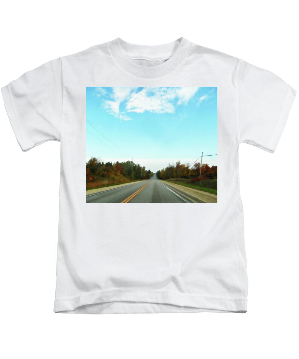Colossal Country Clouds Kids T-Shirt featuring the photograph Collingwood In The Distance #1 by Cyryn Fyrcyd