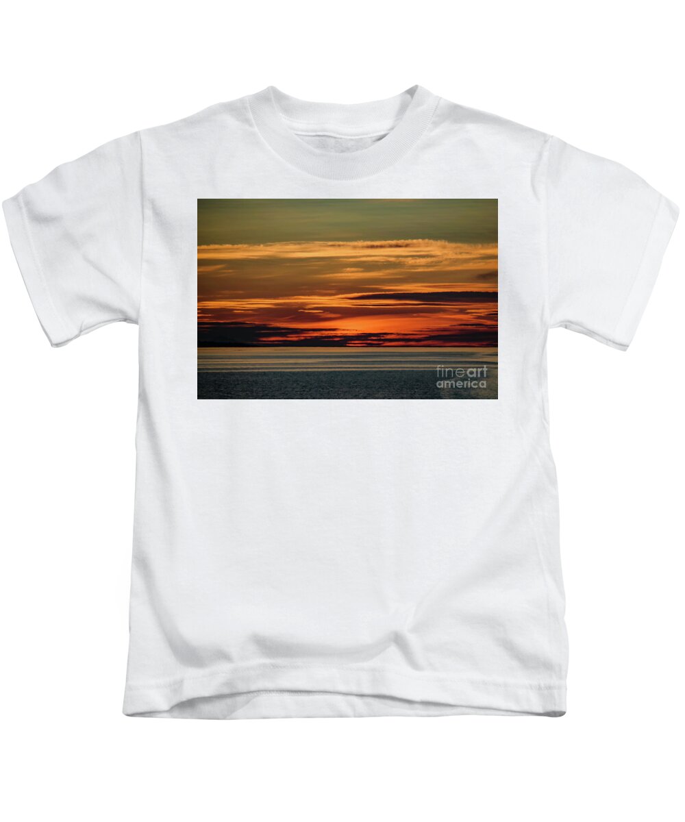 Sunset Kids T-Shirt featuring the photograph In the calm #1 by Jeff Swan