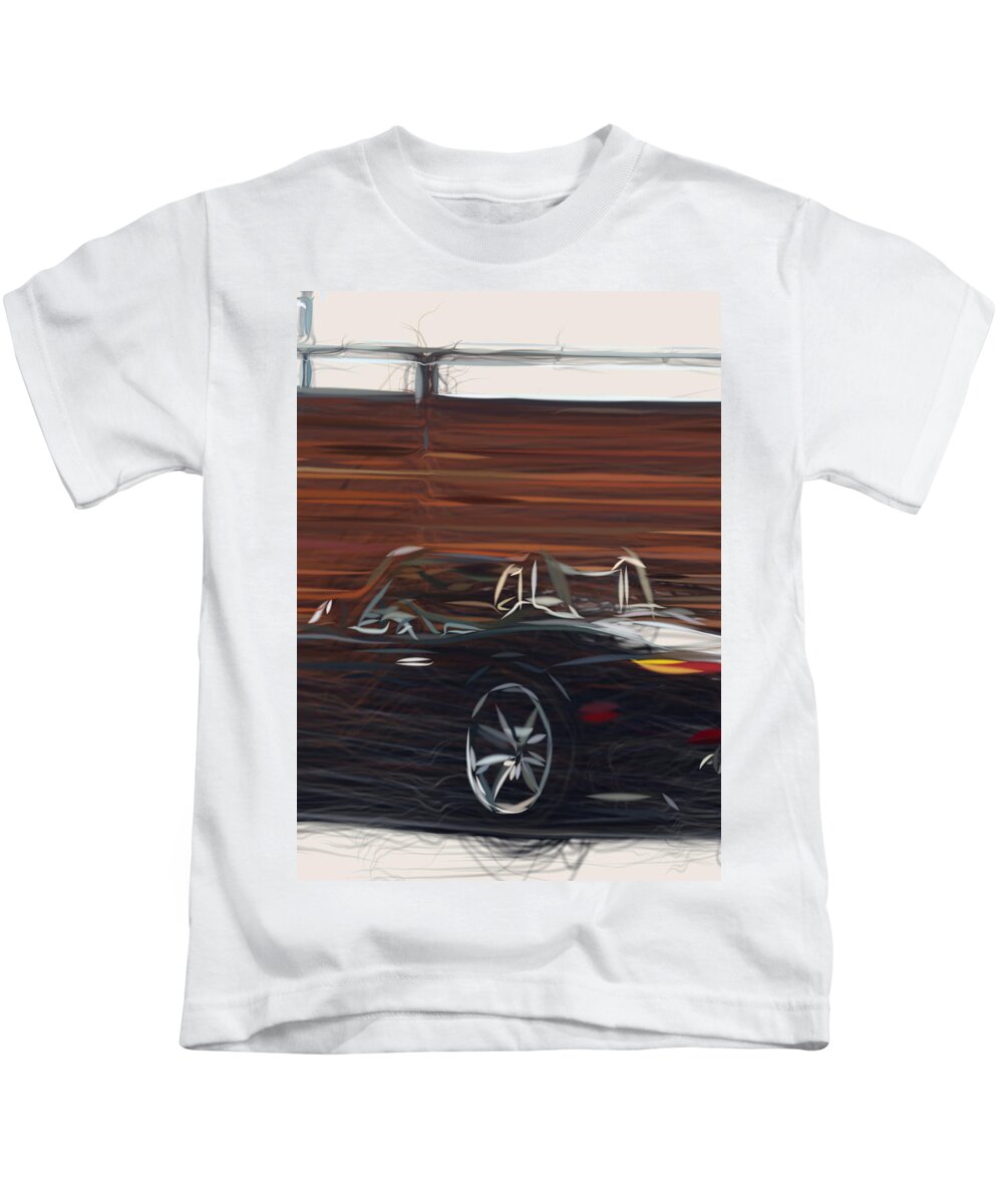 Bmw Kids T-Shirt featuring the digital art Bmw Z8 Drawing #2 by CarsToon Concept