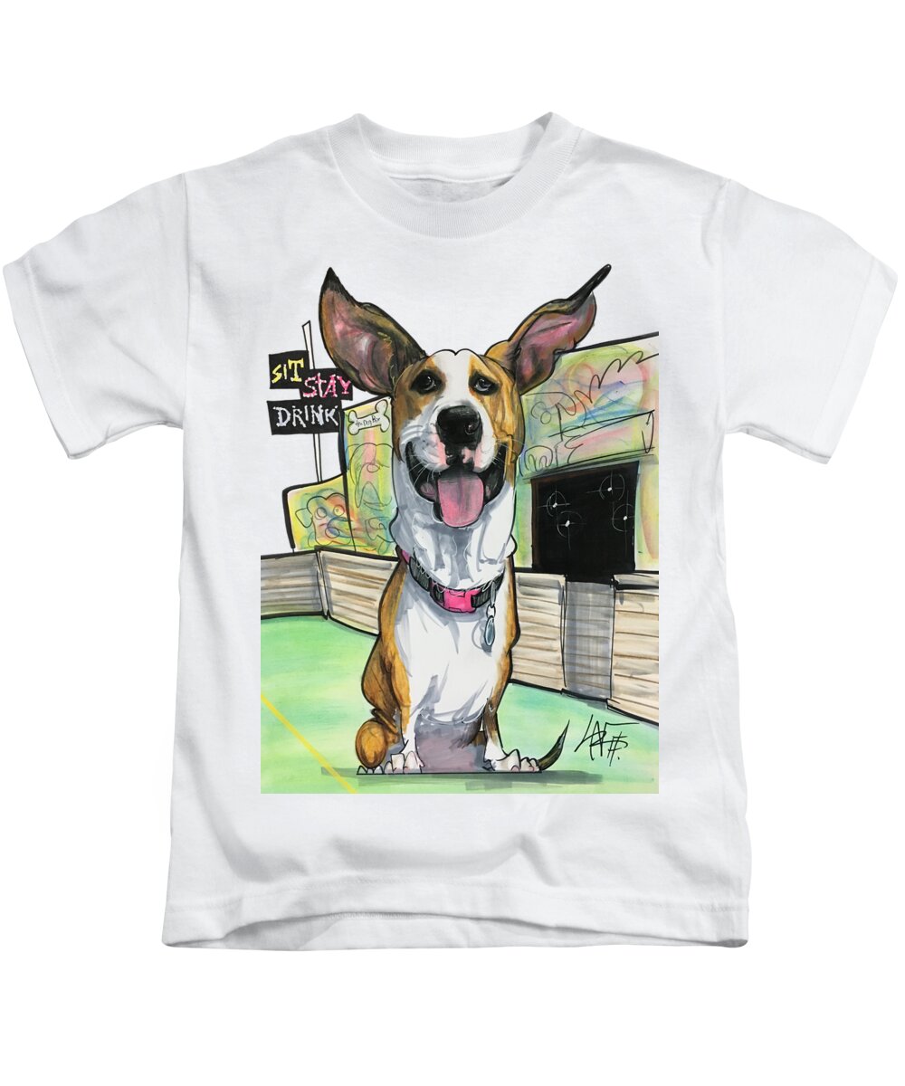 Carnahan 4230 Kids T-Shirt featuring the drawing Carnahan 4230 by Canine Caricatures By John LaFree