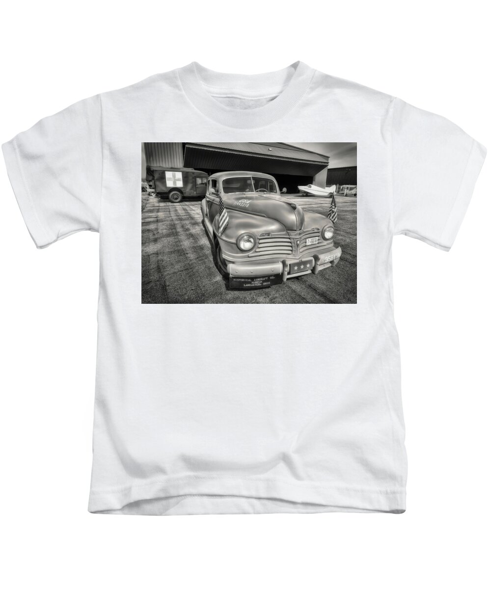 1942 Plymouth Kids T-Shirt featuring the photograph 3 Star Army Staff Car by Susan Hope Finley