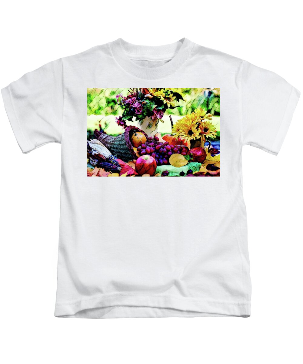 Horn Of Plenty Kids T-Shirt Robert - Pixels