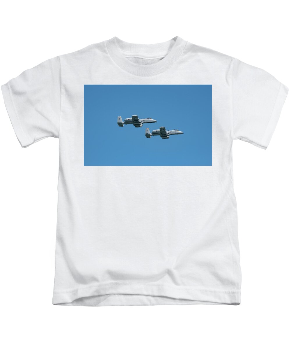 A-10 Kids T-Shirt featuring the photograph A-10 Warthog by Rose Guinther