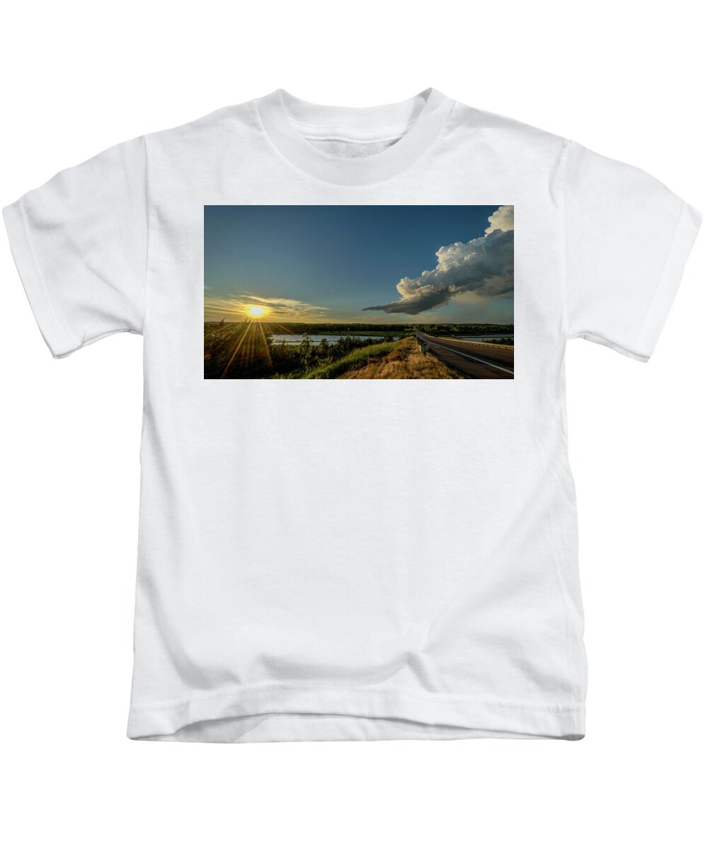  Bridge Kids T-Shirt featuring the photograph All the Elements by Laura Hedien