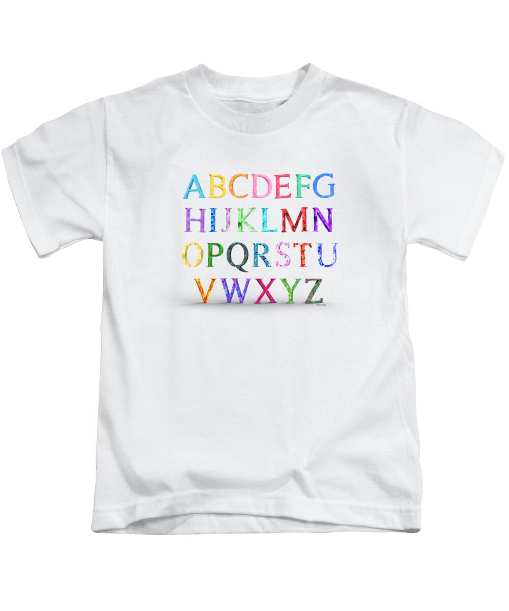 Alphabet Kids T-Shirt featuring the photograph Alphabet Flowering Floral Array by Betsy Knapp