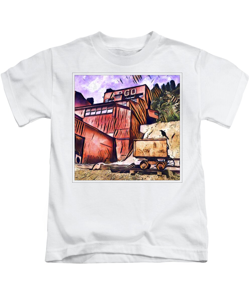 Gold Mine Kids T-Shirt featuring the photograph Argo Mine in Idaho Springs Colorado by Peggy Dietz