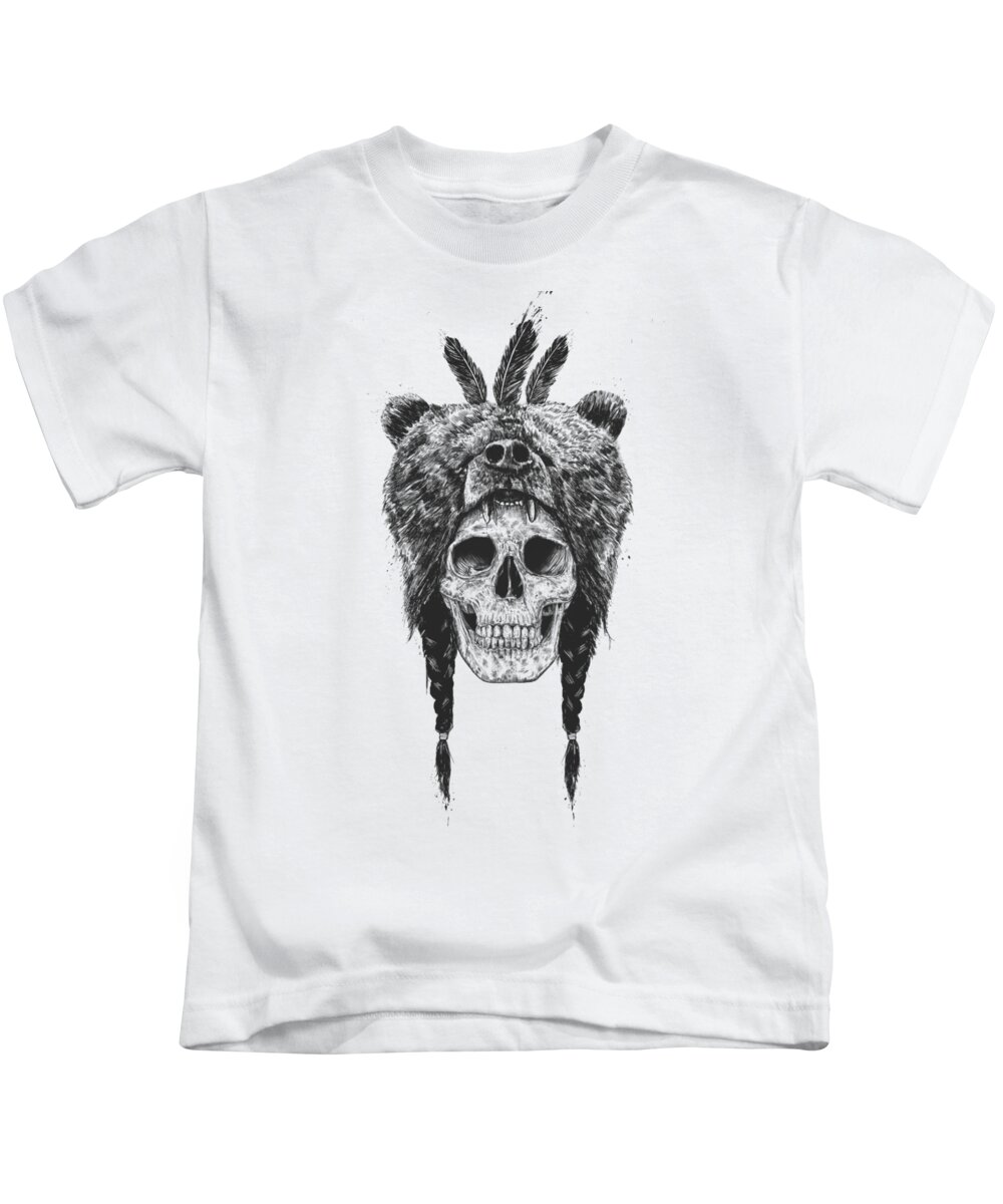 Skull Kids T-Shirt featuring the mixed media Dead shaman by Balazs Solti
