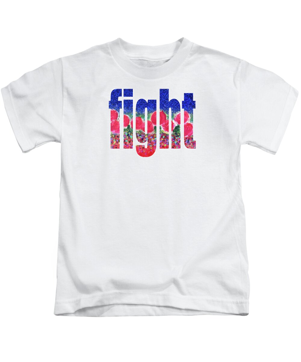 Fight Kids T-Shirt featuring the digital art Fight 1003 by Corinne Carroll