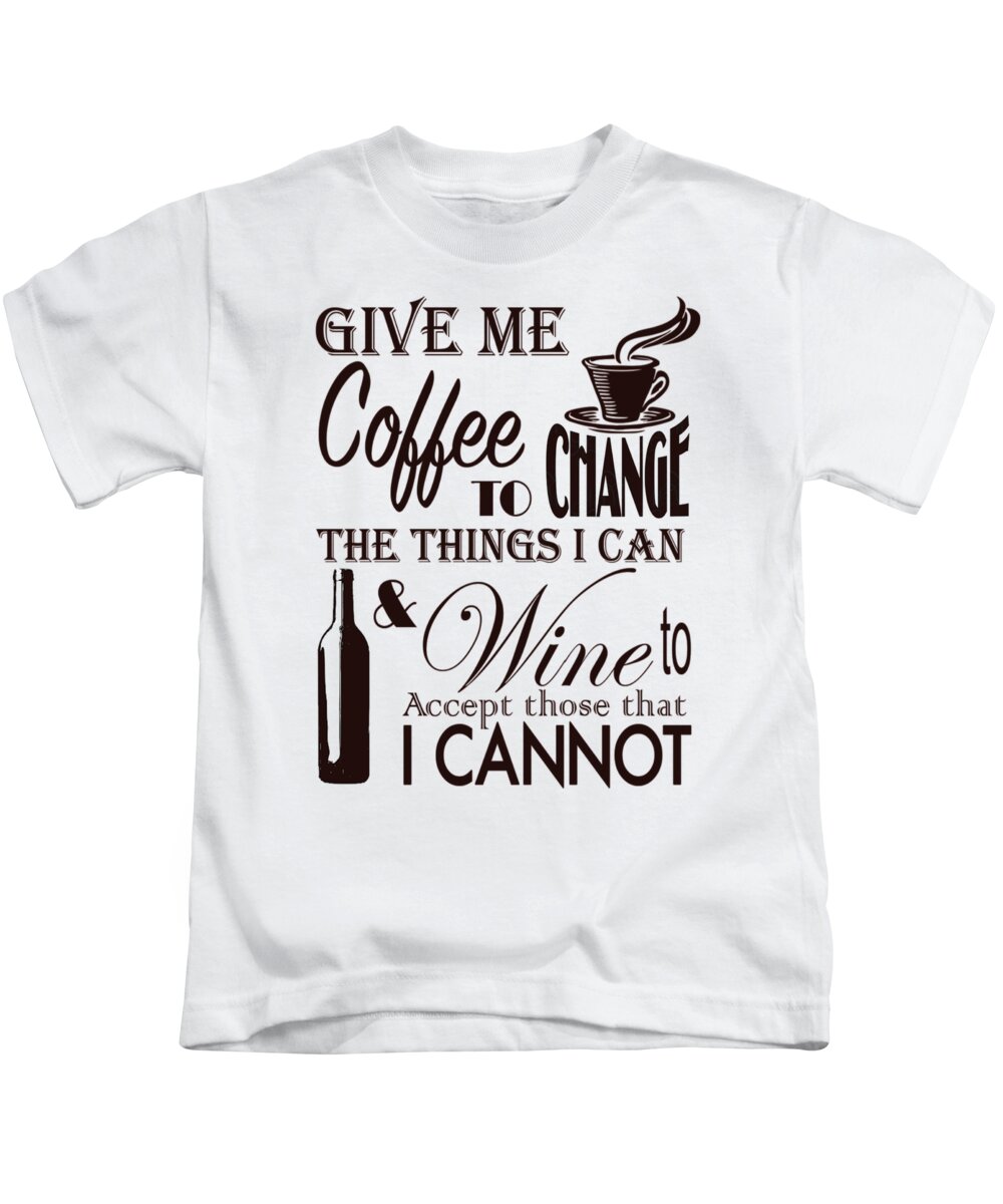 Coffee Kids T-Shirt featuring the digital art Beverage Prayer by Maria Arango