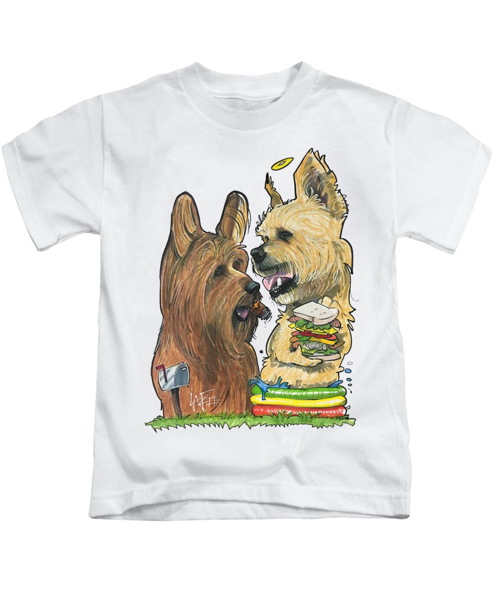 Bunyard 4531 Kids T-Shirt featuring the drawing Bunyard 4531 by John LaFree