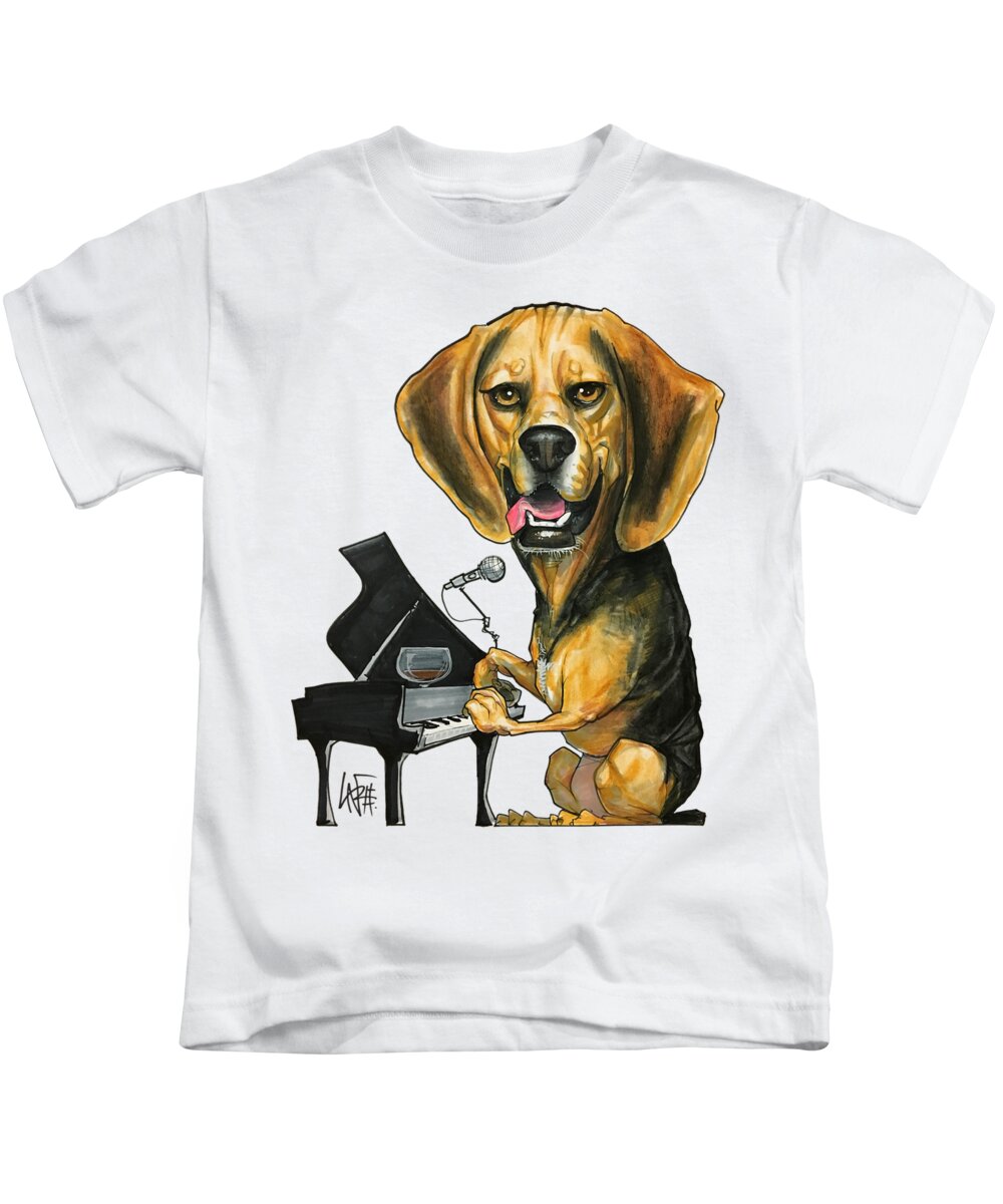 Campbell Kids T-Shirt featuring the drawing Campbell 2549 by Canine Caricatures By John LaFree