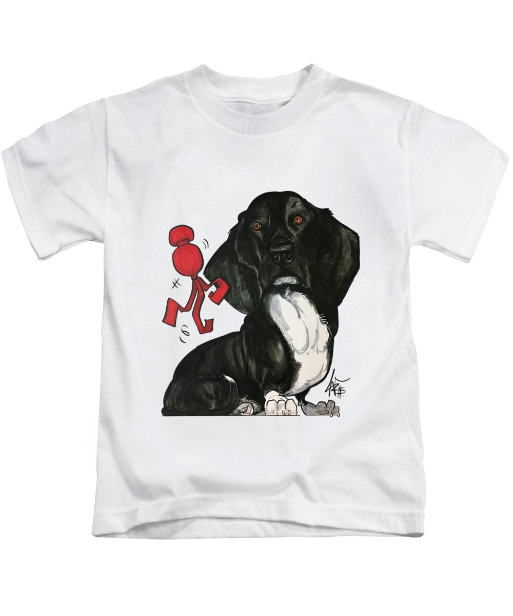 Campus Kids T-Shirt featuring the drawing Campus 4397 by Canine Caricatures By John LaFree
