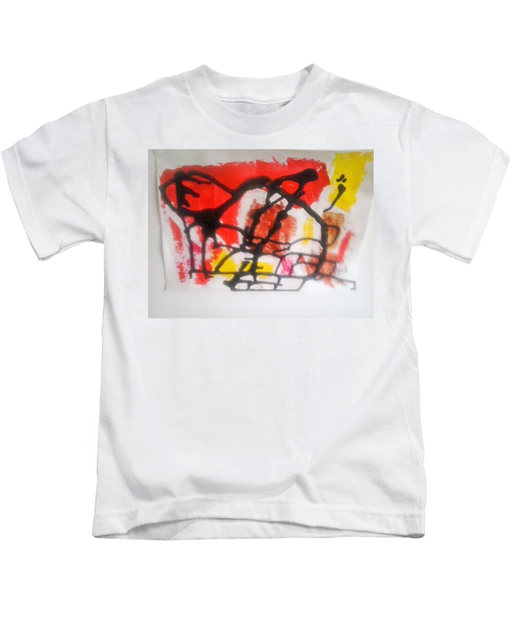  Kids T-Shirt featuring the painting Caos 22 by Giuseppe Monti