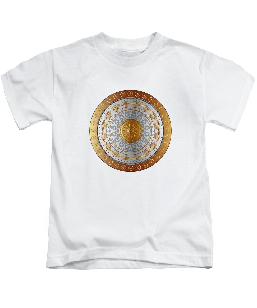 Mandala Kids T-Shirt featuring the digital art Circumplexical No 3528 by Alan Bennington