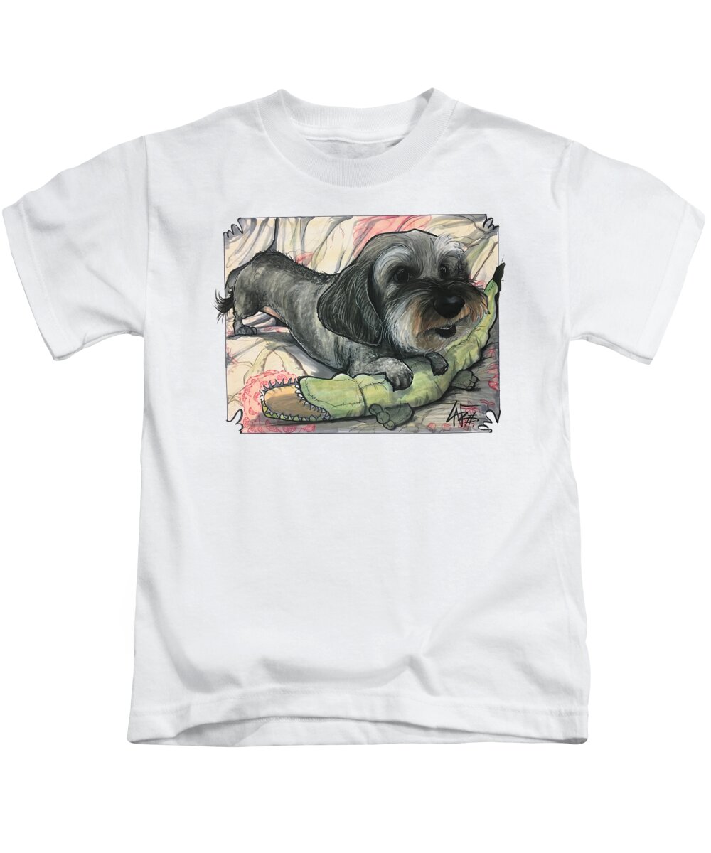 Citron Kids T-Shirt featuring the drawing Citron 4810 by Canine Caricatures By John LaFree