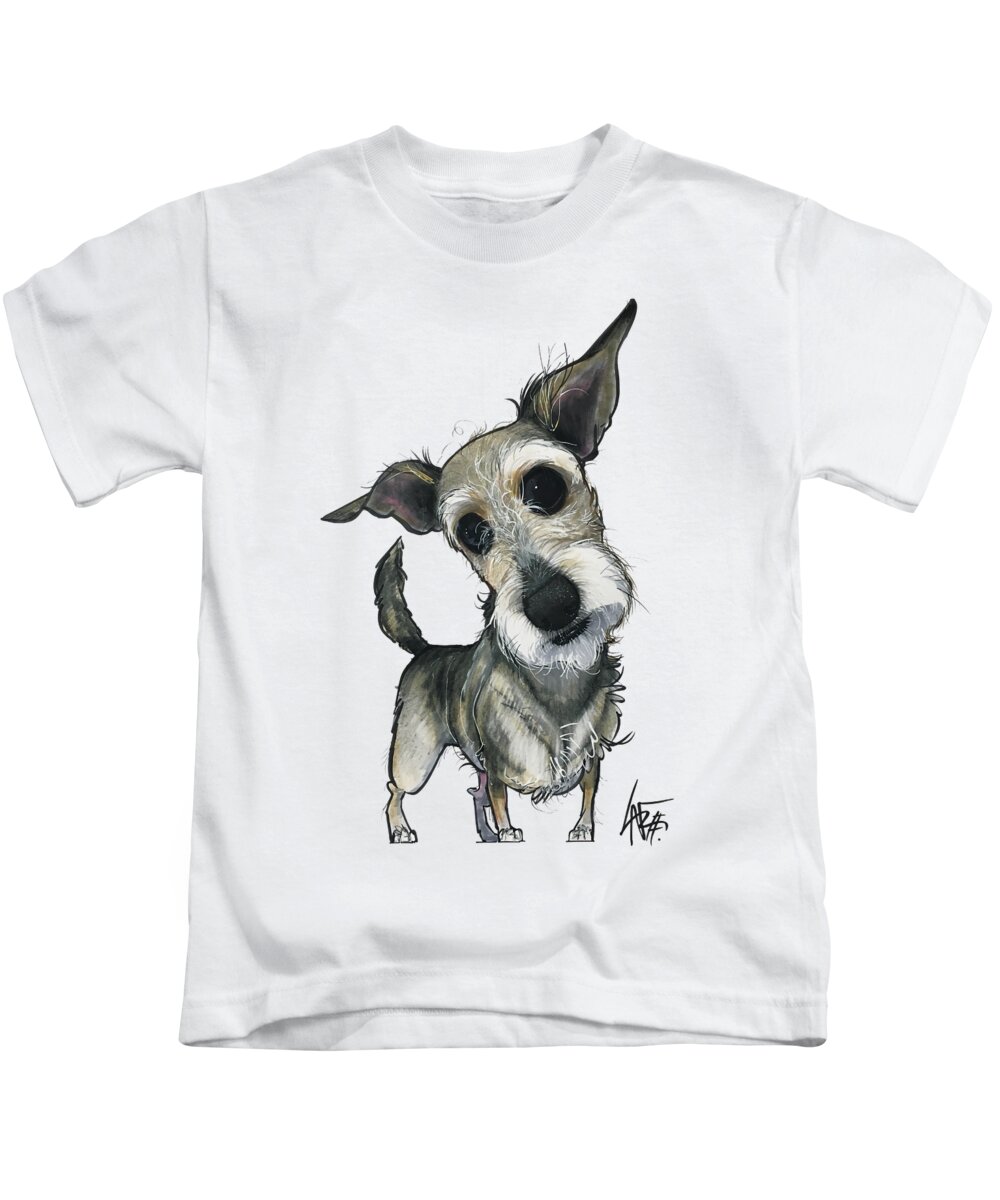 Copeland 4644 Kids T-Shirt featuring the drawing Copeland 4644 by Canine Caricatures By John LaFree