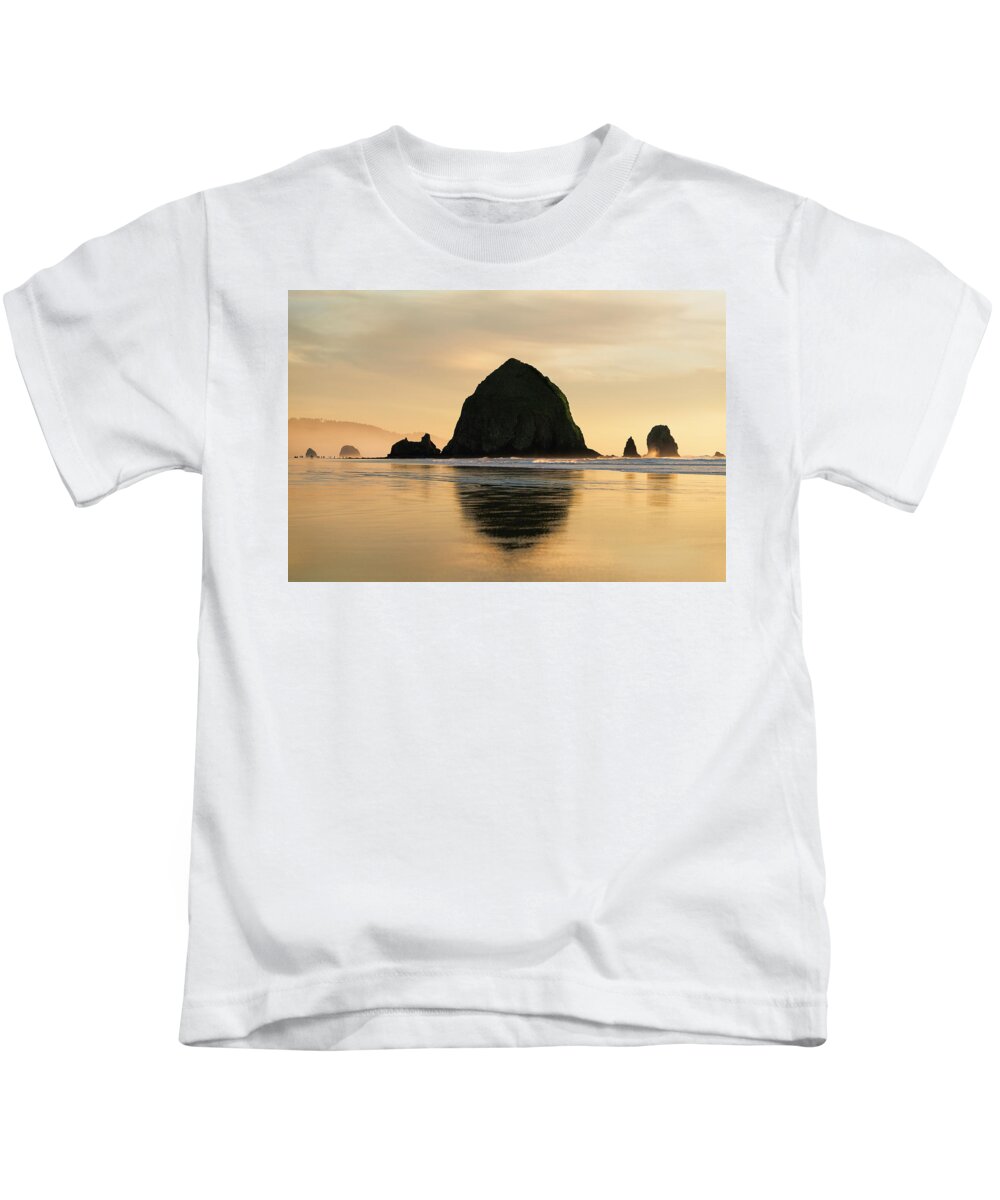 Cannon Beach Kids T-Shirt featuring the photograph Copper Haystack by James Covello