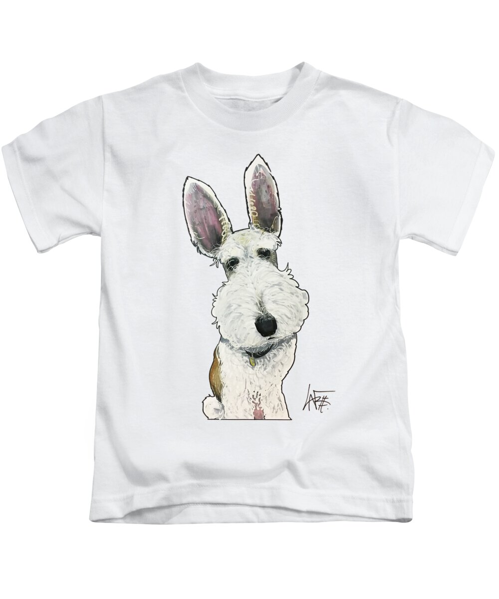 Dalton 4518 Kids T-Shirt featuring the drawing Dalton 4518 by Canine Caricatures By John LaFree