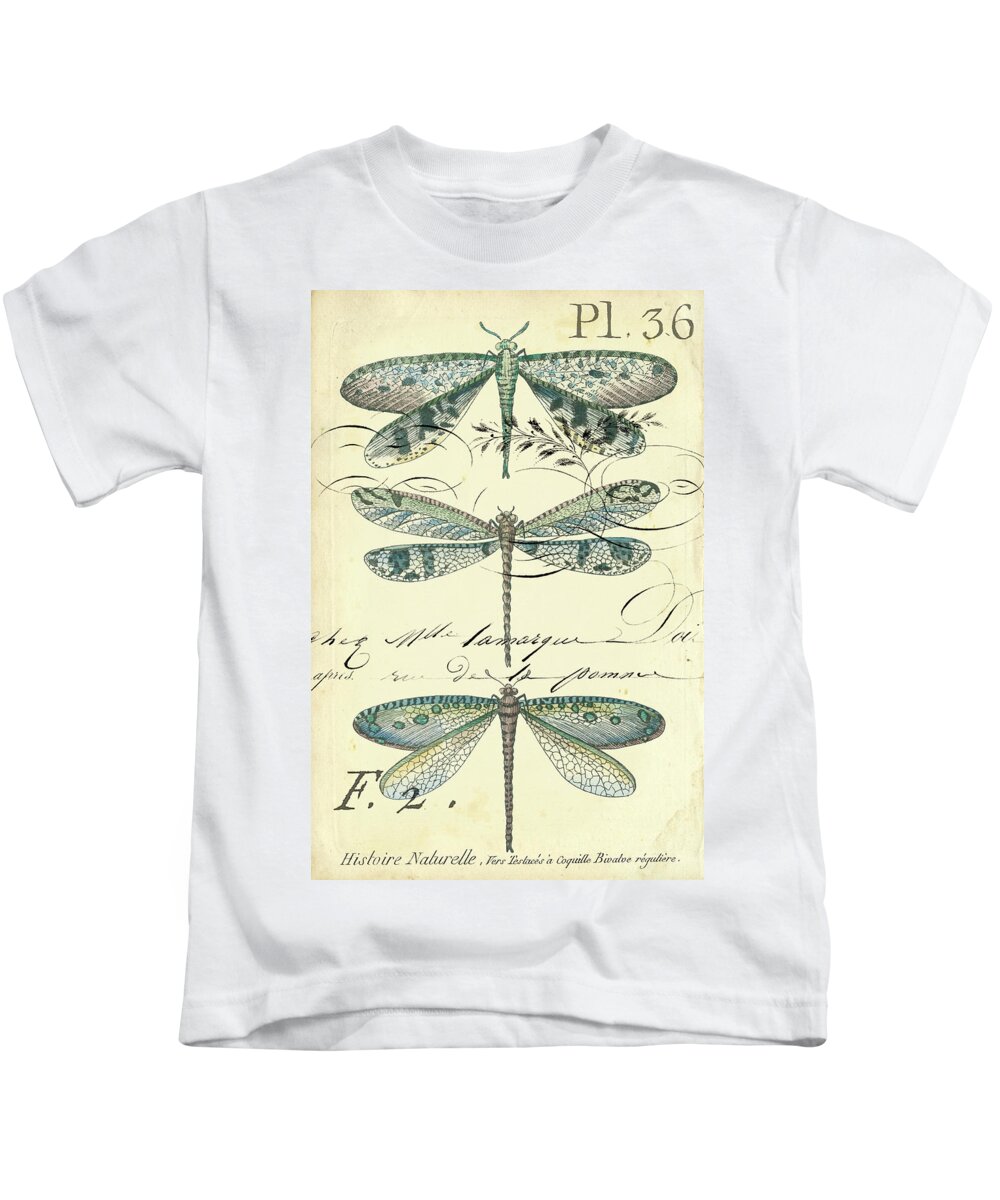 Decorative Kids T-Shirt featuring the painting Dragonfly Ephemera II by Chariklia Zarris