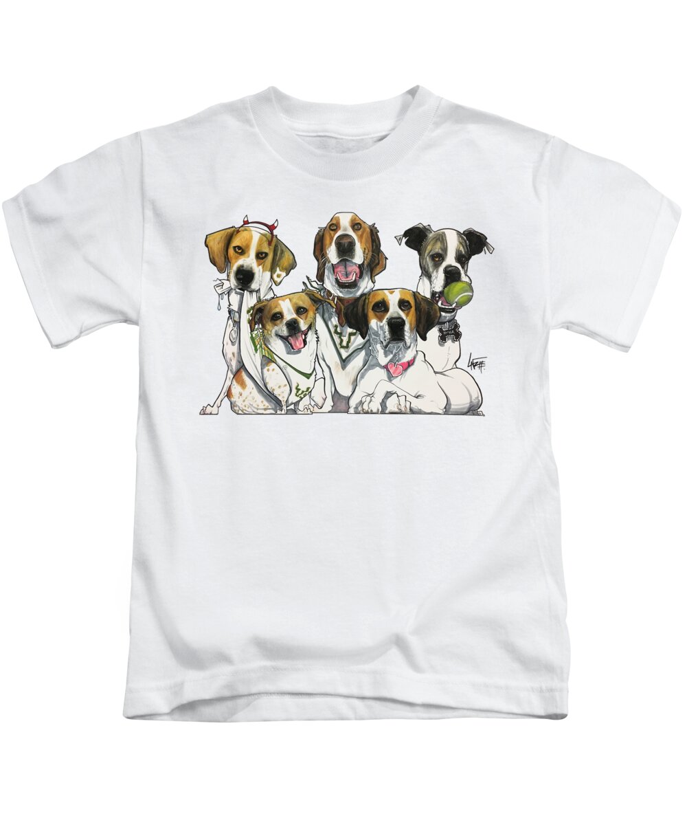 Fernandez Kids T-Shirt featuring the drawing Fernandez 7-1491 by Canine Caricatures By John LaFree