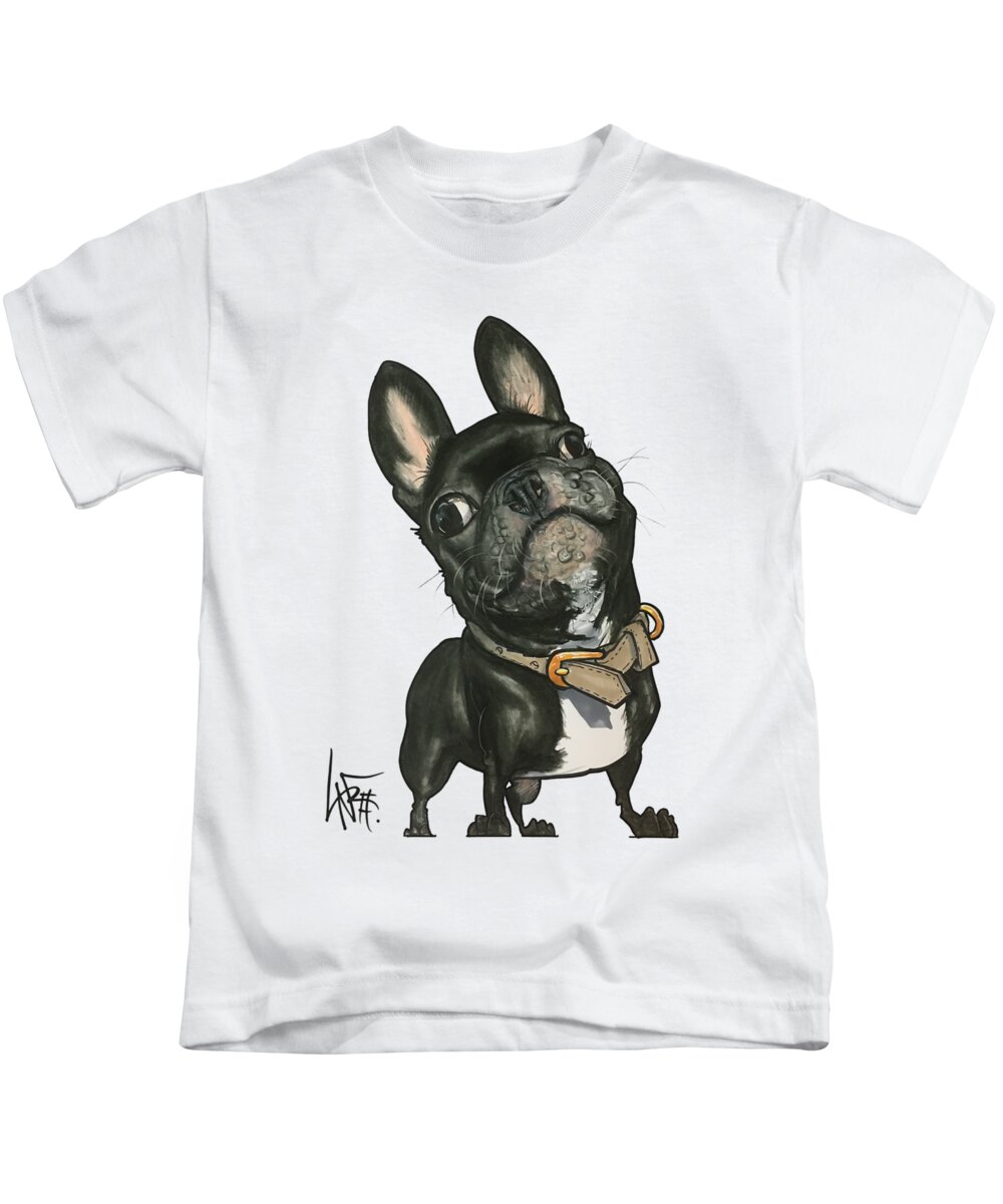 Fleming-martin 4482 Kids T-Shirt featuring the drawing Fleming-Martin 4482 by Canine Caricatures By John LaFree