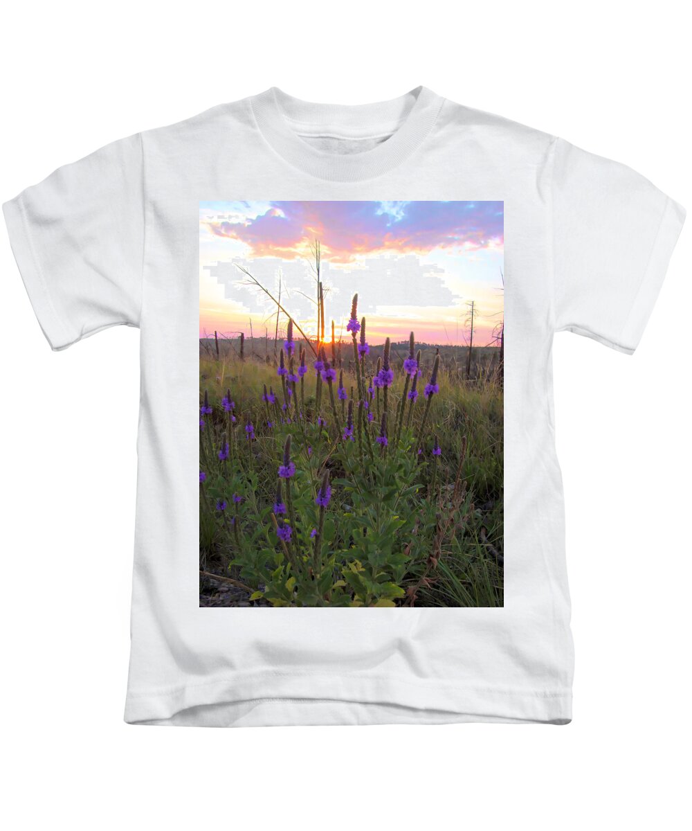 Black Hills Kids T-Shirt featuring the photograph Flowers in the Black Hills by Cathy Anderson