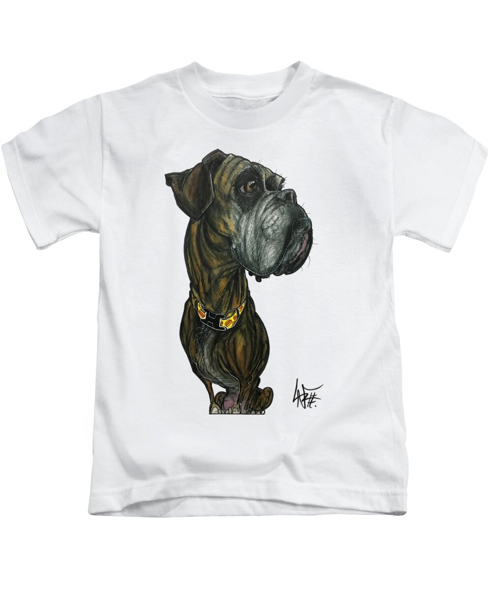 Gandeza Kids T-Shirt featuring the drawing Gandeza 5155 by Canine Caricatures By John LaFree