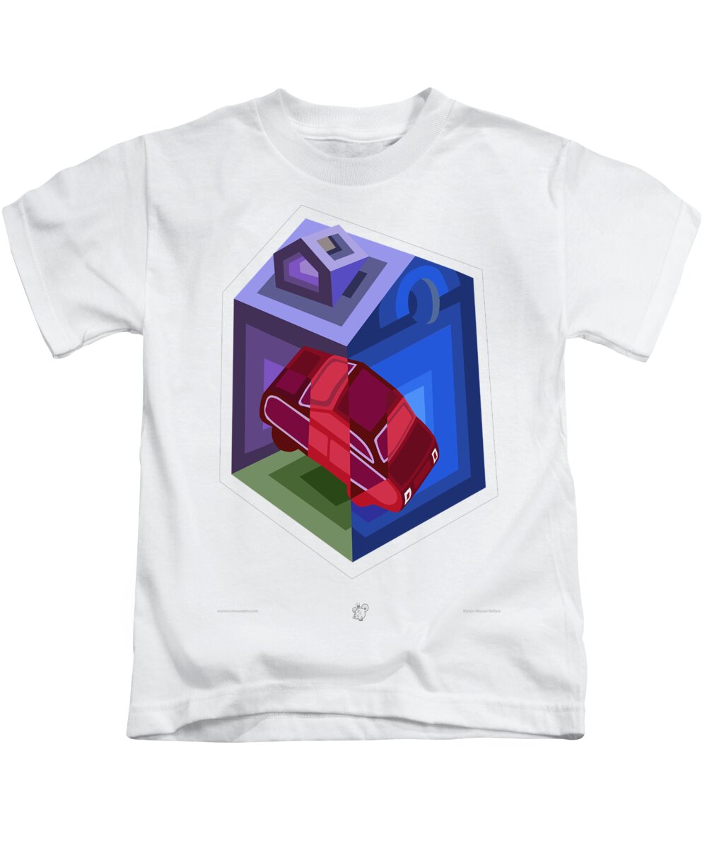 Garage Kids T-Shirt featuring the digital art Garage 1 by Myron Belfast