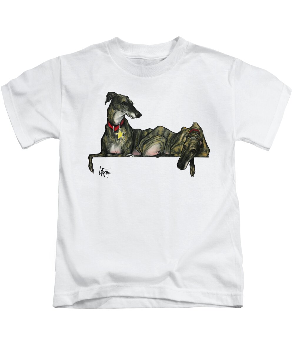 Halty Kids T-Shirt featuring the drawing Halty 4283 by John LaFree